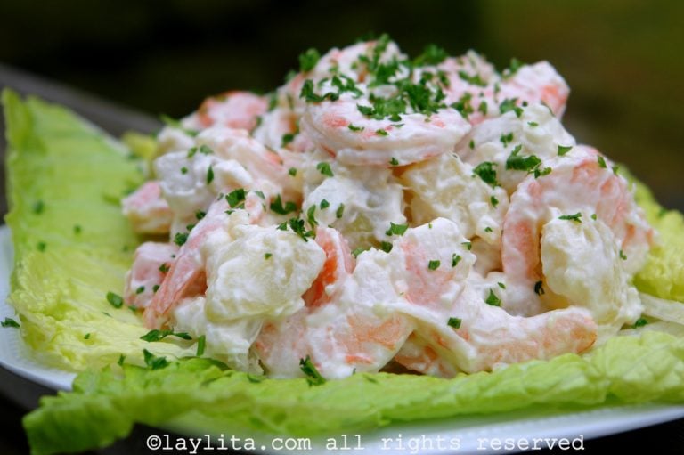 Potato salad with shrimp - Ecuadorian recipe