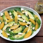 Watercress salad with avocado, orange, and goat cheese