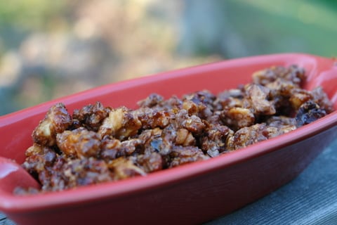 Homemade honey roasted walnuts