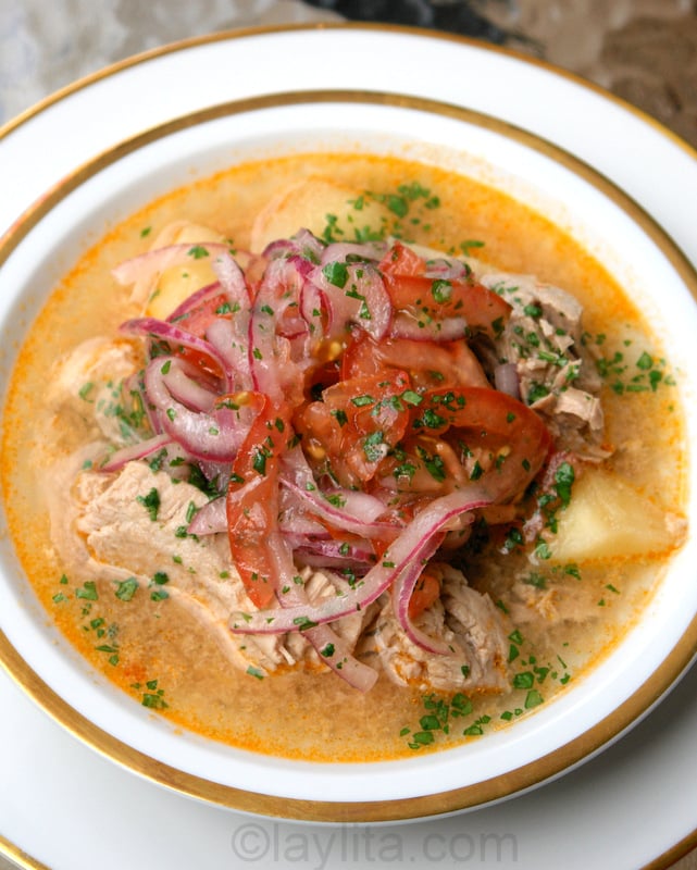 Ecuadorian fish encebollado soup recipe
