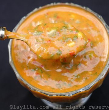 Ecuadorian tamarillo or tree tomato hot sauce