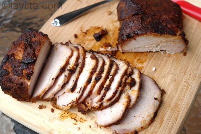 Pernil style roasted pork loin