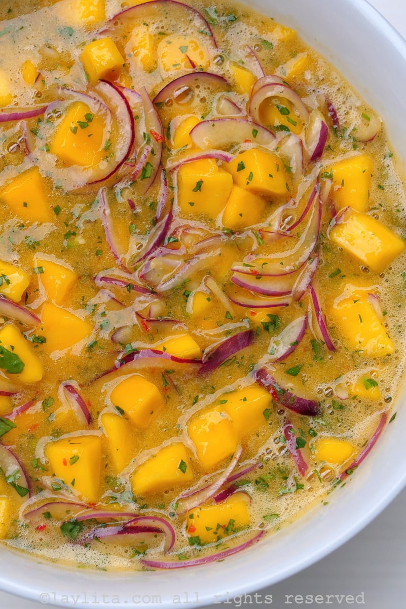 Vegan mango ceviche