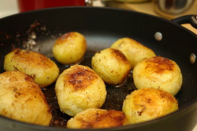 Potatoes sauteed in butter
