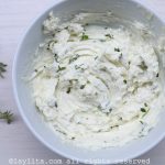 Herbed goat cheese with garlic