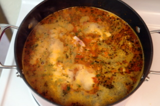 Chicken soup preparation