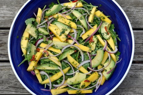 Salade de mangues: préparation