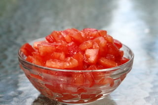 Diced tomatoes for salsa rosada