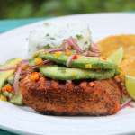 Recipe for grilled salmon with avocado salsa