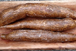 Cassava or yuca for fish soup