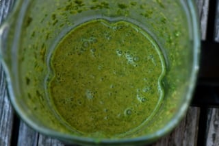 Quick chimichurri sauce in the blender