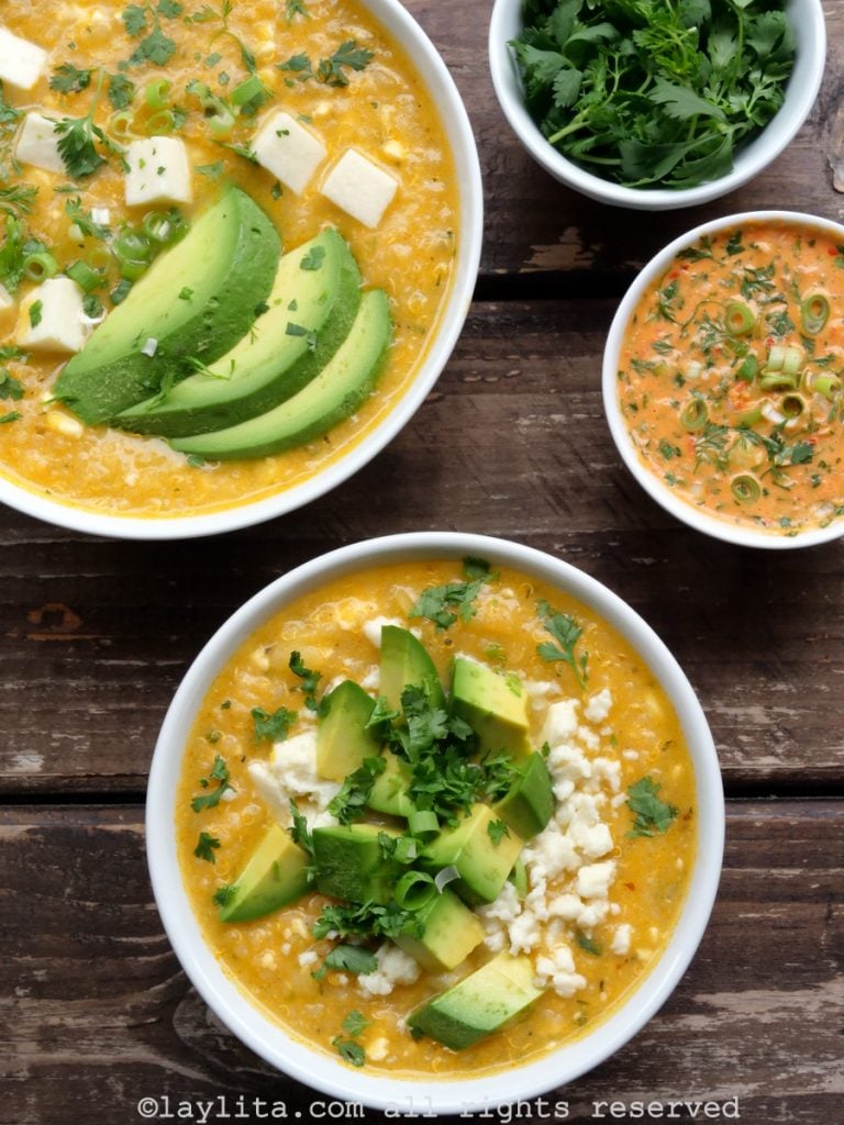 Ecuadorian locro soup with quinoa