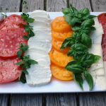 Tomato mozarella salad platter