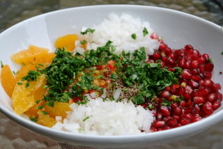 Pomegranate salsa ingredients