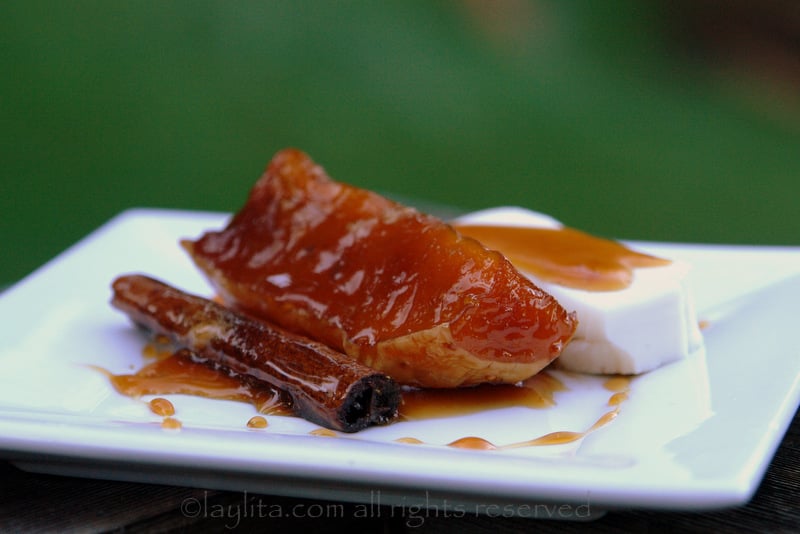 Dulce de zapallo or candied squash/pumpkin in spiced syrup