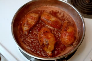 Préparation du canard en sauce framboise 5