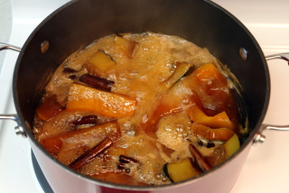 Cooking squash or pumpkin with piloncillo