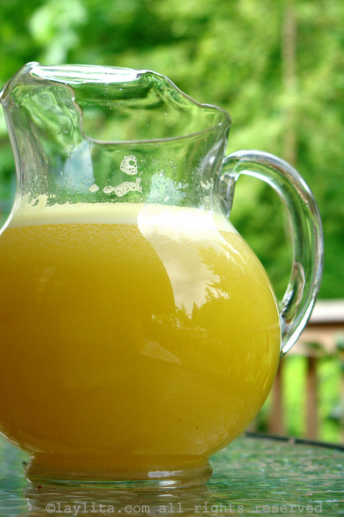 Refreshing pineapple juice