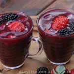 Colada morada or Ecuadorian spiced purple corn drink