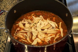 Préparation de la soupe de poulet ou de dinde