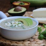 Green banana soup or green plantain soup