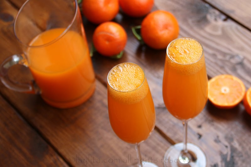 Tangerine or mandarin mimosa