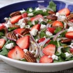 Strawberry, goat cheese, and arugula salad
