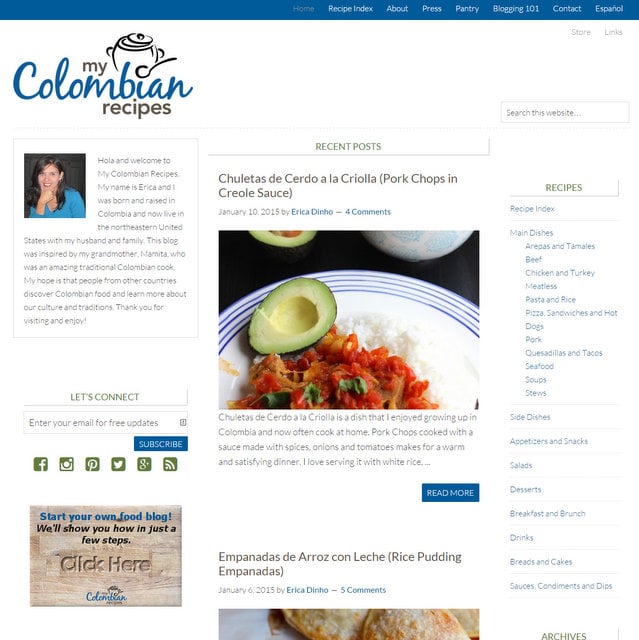 My Colombian Recipes food blog