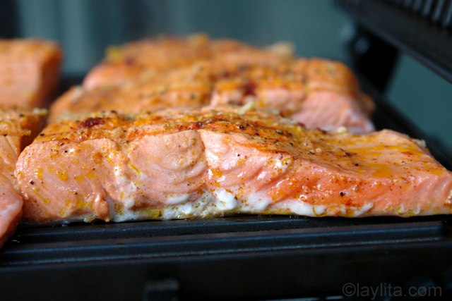 Salmon on the grill