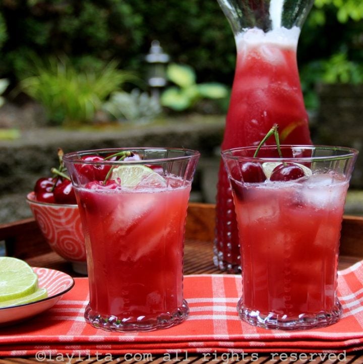 Homemade cherry limeade {from scratch} Laylita's Recipes