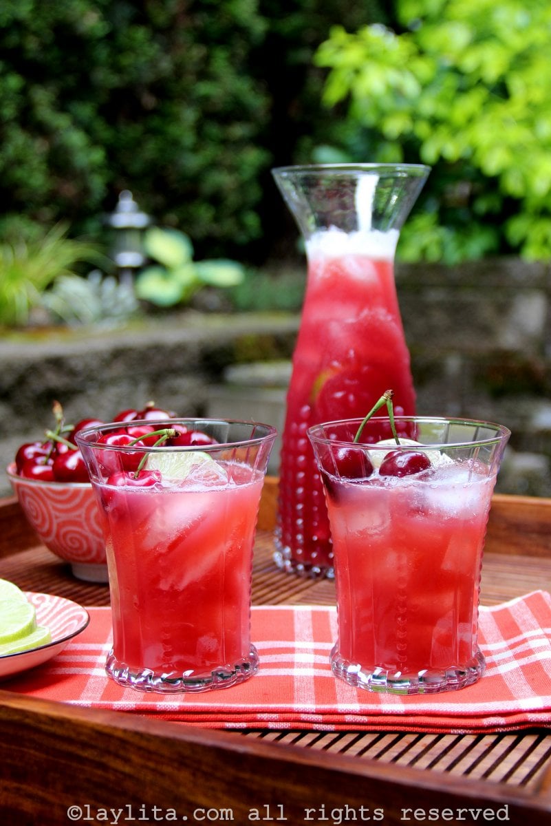 Ice cold cherry limeade