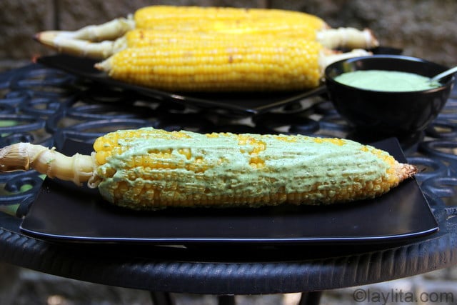 Grilled corn or choclos asados