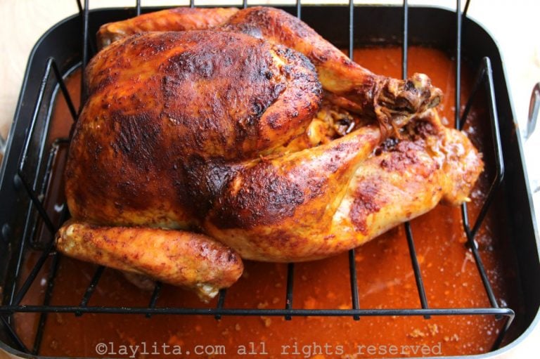 Latin style roasted turkey {Pavo a lo criollo} for Christmas or Thanksgiving