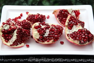 Pomegranate arils or seeds