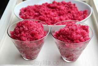 Recipe for homemade granita or shaved ice