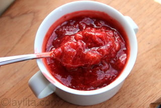 Homemade strawberry sauce