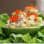 Egg salad stuffed avocado