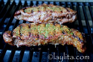 Grill on each side and baste with jalapeno cilantro salsa as needed