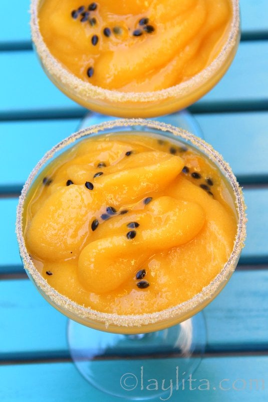 Passion fruit and mango margarita recipe