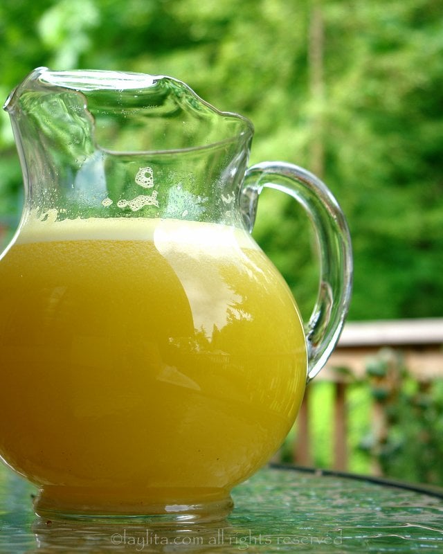 Homemade pineapple juice recipe