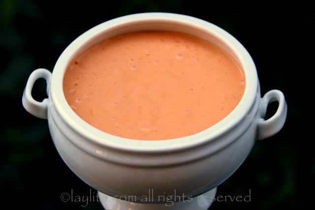 Salsa o aderezo de chipotle y yogur