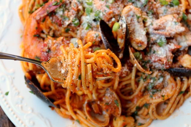 Seafood spaghetti