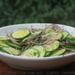 Cucumber and red onion salad