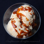Homemade dulce de leche ice cream
