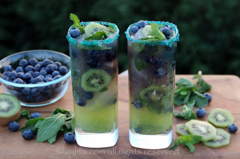 Kiwi Blueberry Mojito – 12th Man Cocktail