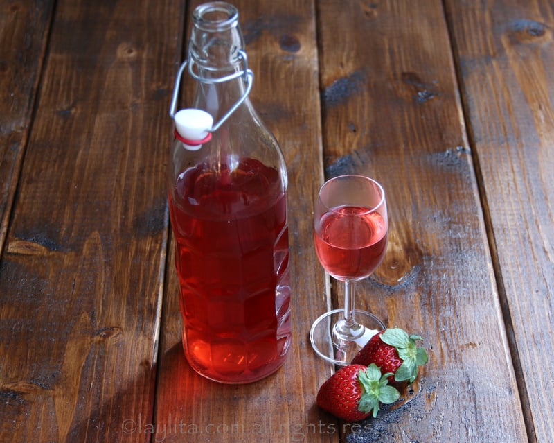 Strawberry infused tequila