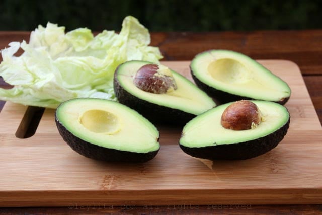 Perfectly ripe and firm avocados for stuffing