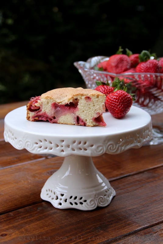 Homemade strawberry cake
