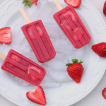 Homemade strawberry popsicles