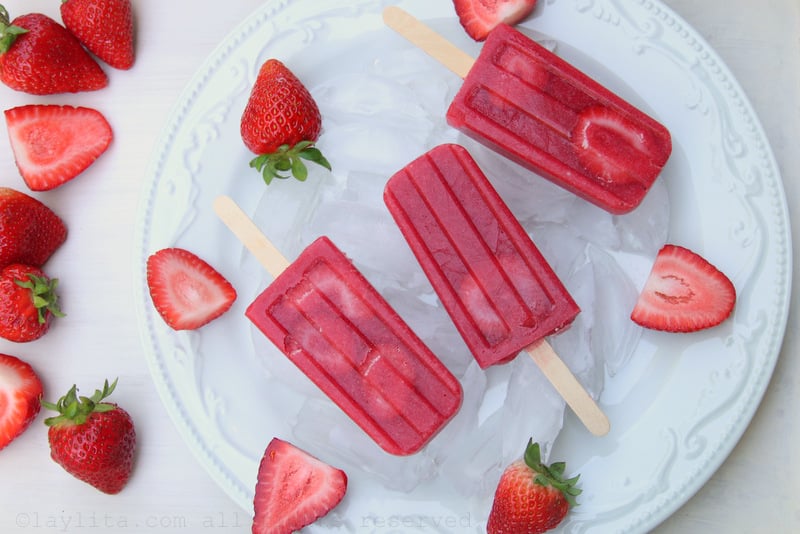 Strawberry popsicle recipe